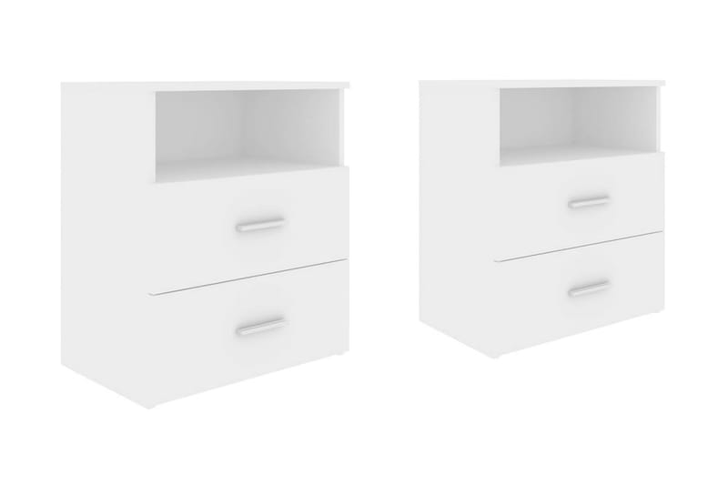 Sängbord 2 st vit 50x32x60 cm spånskiva - Vit - Möbler - Bord