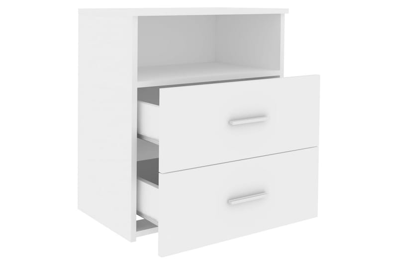 Sängbord 2 st vit 50x32x60 cm spånskiva - Vit - Möbler - Bord