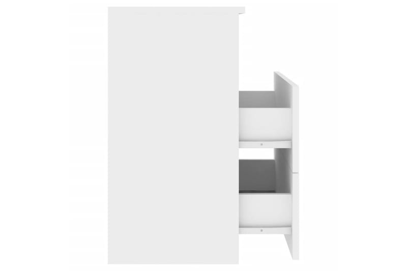 Sängbord 2 st vit 50x32x60 cm spånskiva - Vit - Möbler - Bord