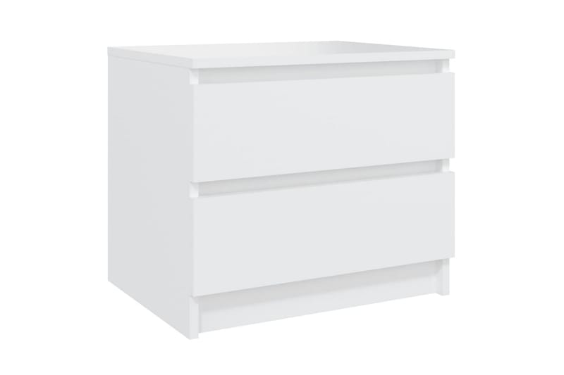 Sängbord 2 st vit 50x39x43,5 cm spånskiva - Vit - Möbler - Bord