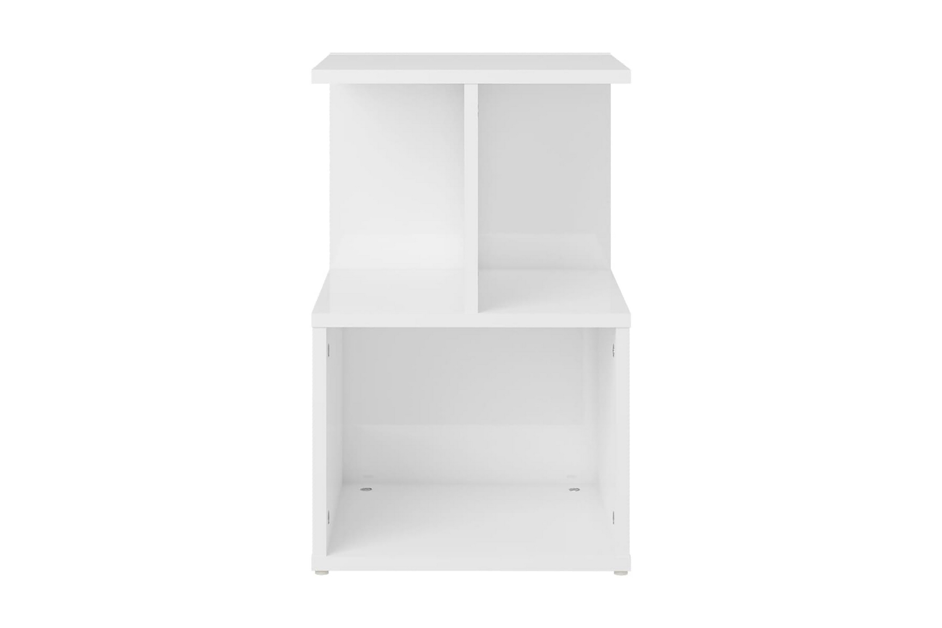 Sängbord 2 st vit högglans 35x35x55 cm spånskiva – Vit