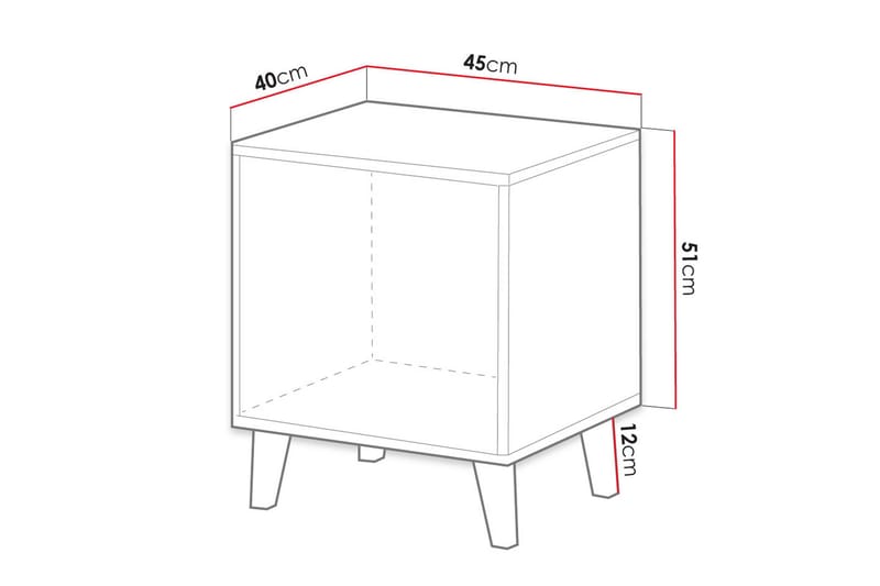 Sängbord 2-pack - Svart|Ek - Möbler - Bord