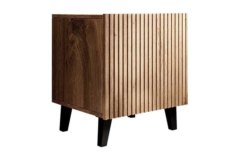 Sängbord 2-pack, Svart|Ek