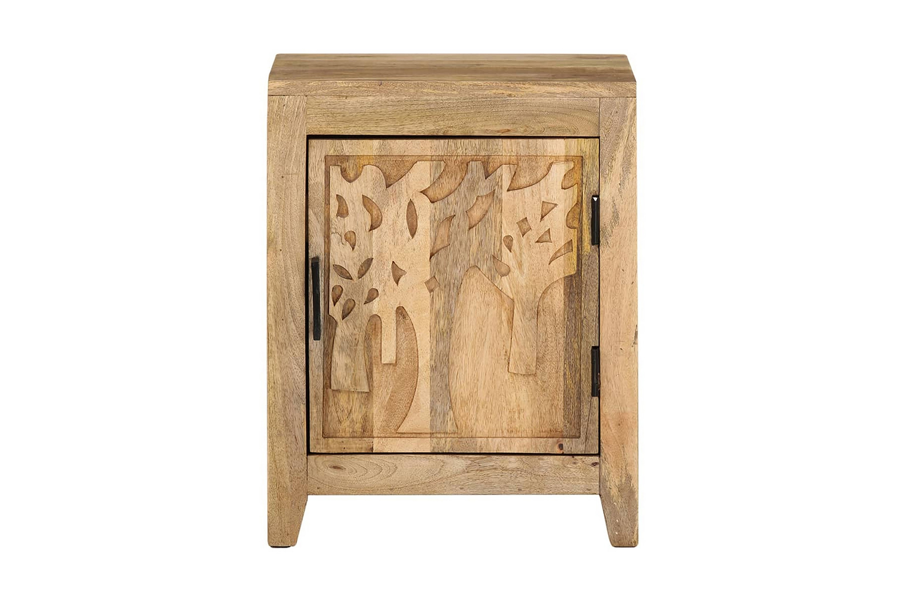 sängbord 40x30x50 cm massivt mangoträ - brun