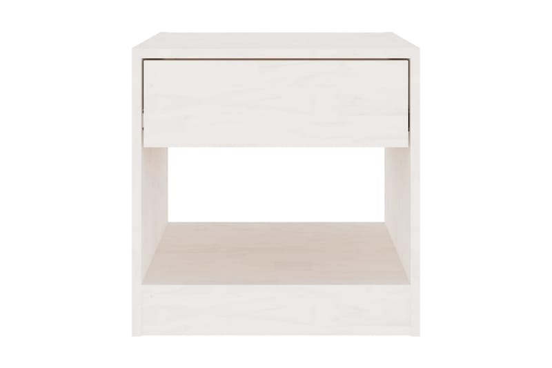 Sängbord 40x31x40 cm massiv furu vit - Vit - Möbler - Bord