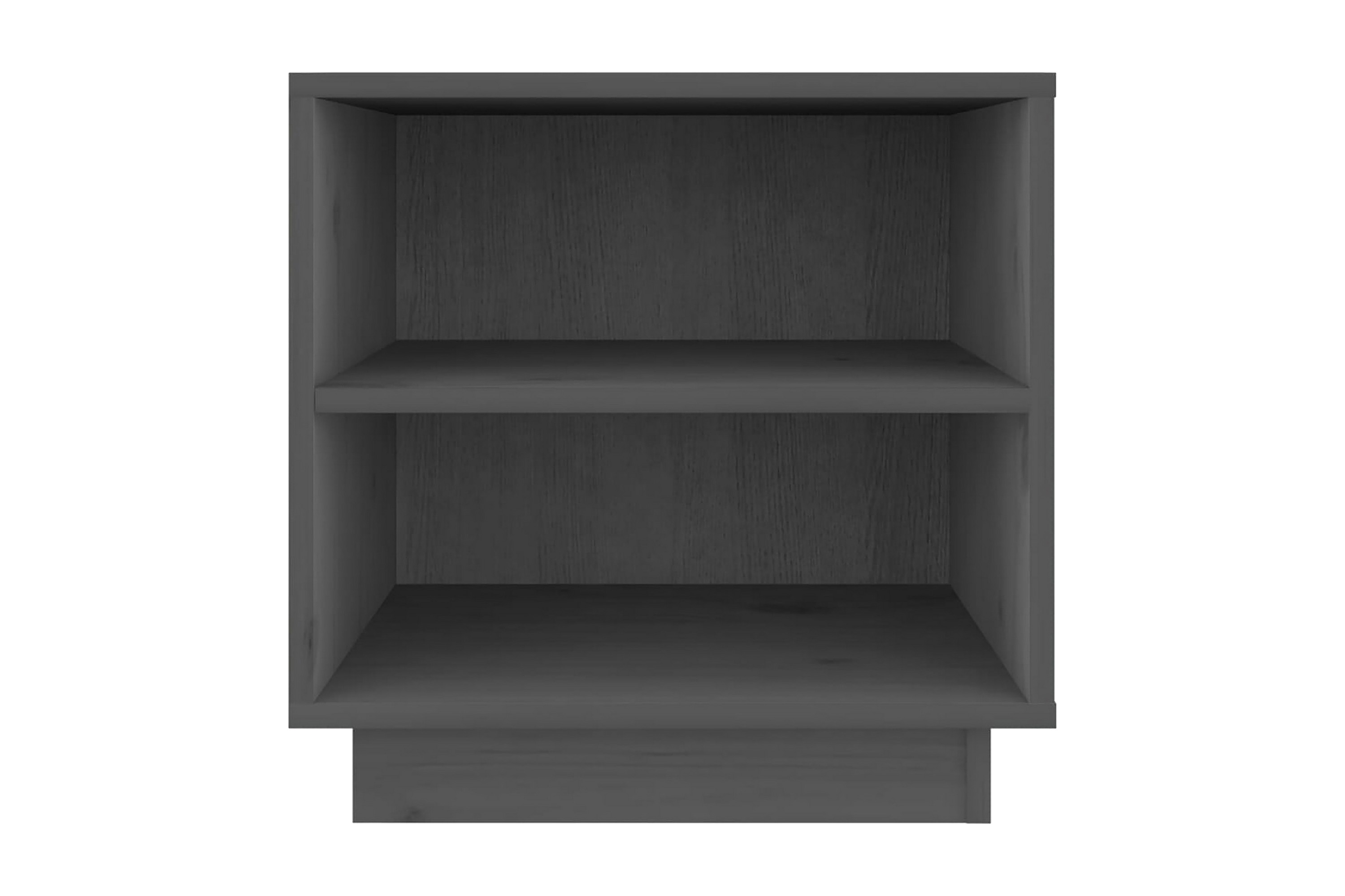 Sängbord 40x34x40 cm massiv furu grå – Grå