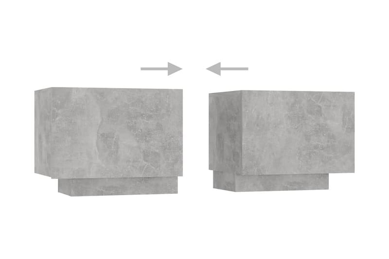 Sängbord betonggrå 100x35x40 cm spånskiva - Grå - Sängbord - Bord