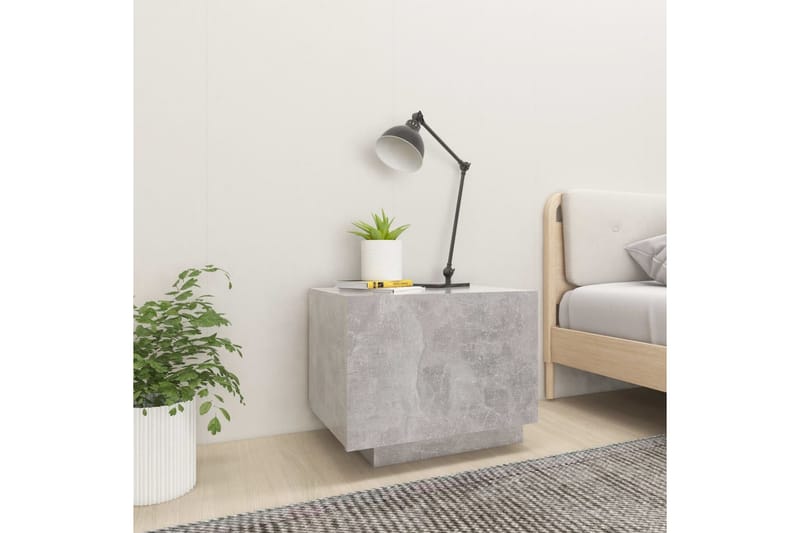Sängbord betonggrå 100x35x40 cm spånskiva - Grå - Möbler - Bord