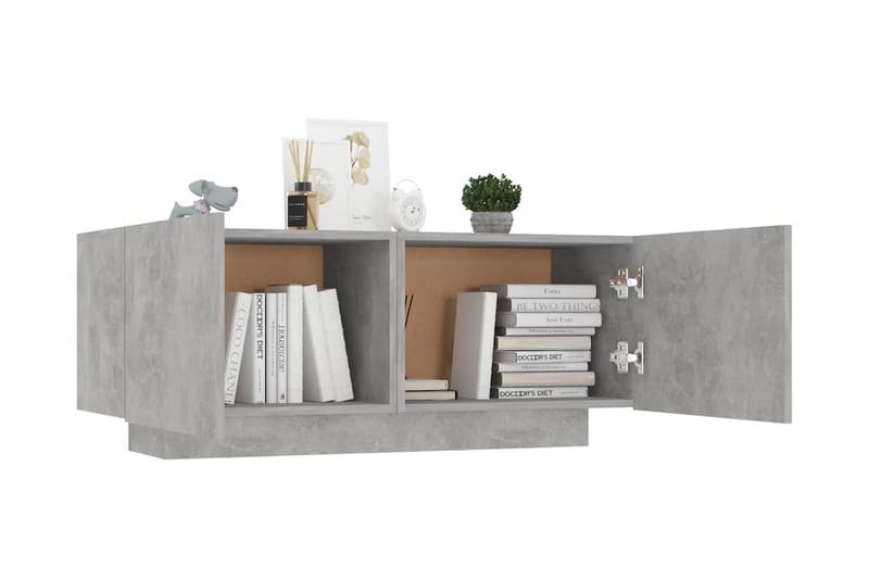 Sängbord betonggrå 100x35x40 cm spånskiva - Grå - Möbler - Bord
