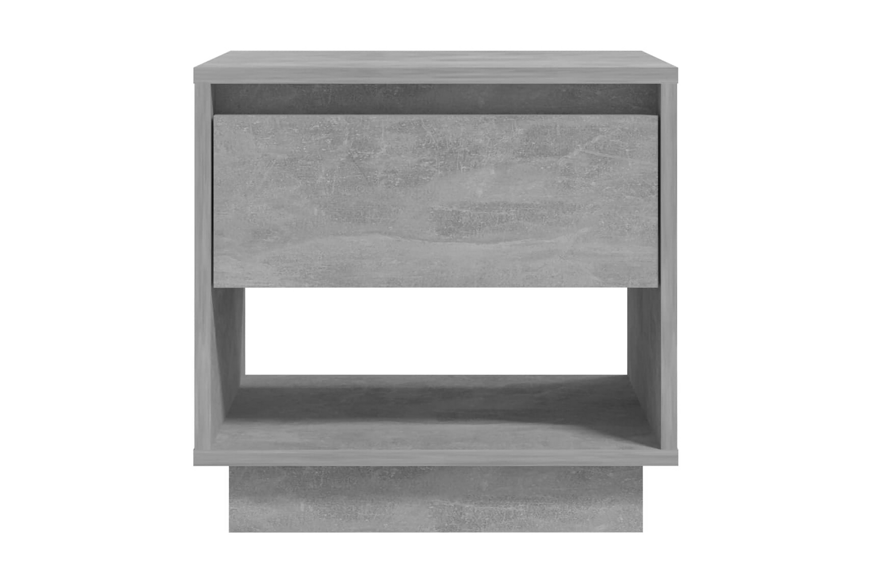 Sängbord betonggrå 2 st 45x34x44 cm spånskiva – Grå
