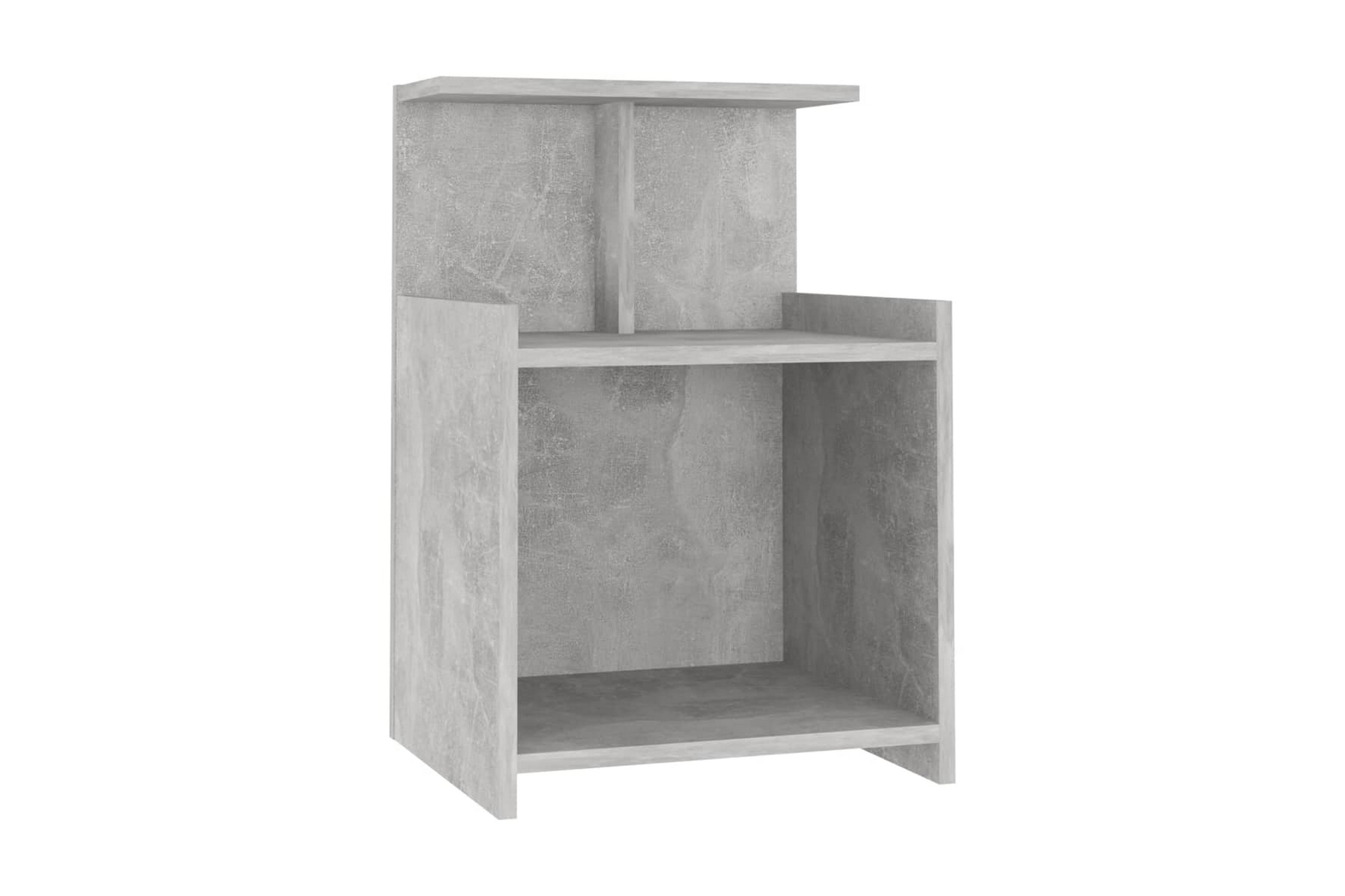 Sängbord betonggrå 40x35x60 cm spånskiva – Grå