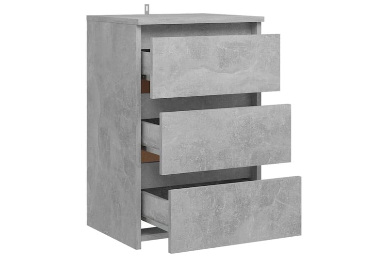 Sängbord betonggrå 40x35x62,5 cm spånskiva - Grå - Sängbord - Bord
