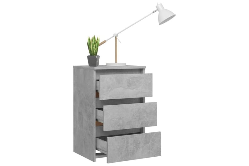 Sängbord betonggrå 40x35x62,5 cm spånskiva - Grå - Möbler - Bord