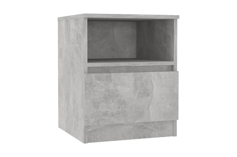 Sängbord betonggrå 40x40x50 cm spånskiva - Grå - Sängbord - Bord