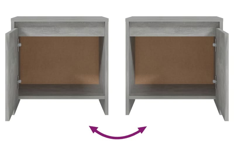 Sängbord betonggrå 45x34,5x44,5 cm spånskiva - Grå - Möbler - Bord