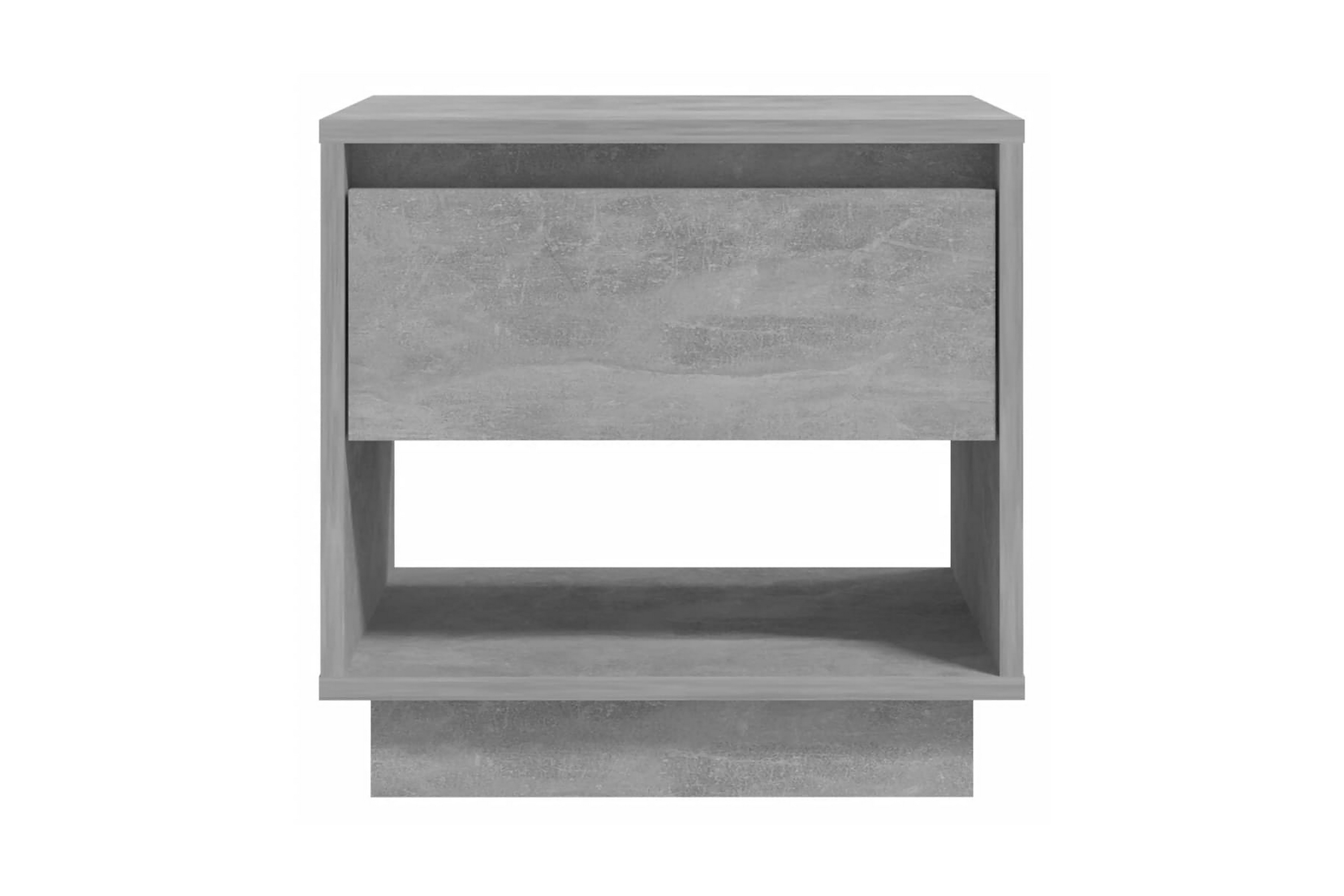 Sängbord betonggrå 45x34x44 cm spånskiva – Grå