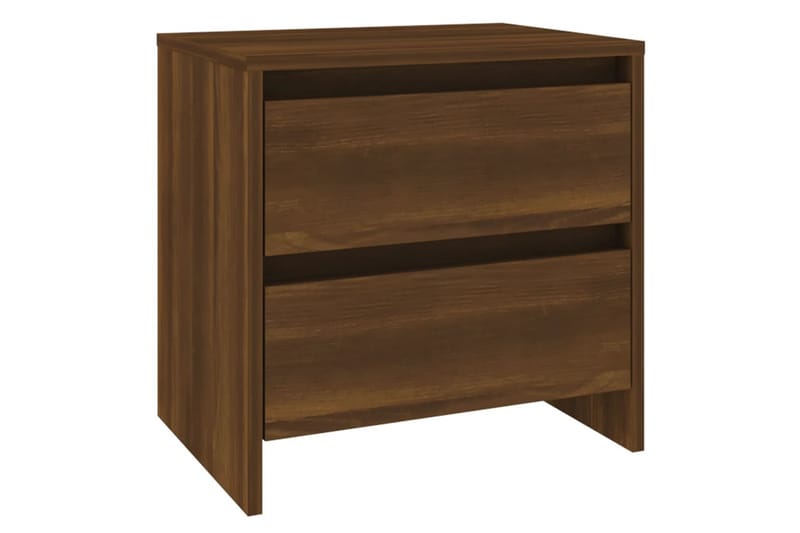 Sängbord brun ek 45x34,5x44,5 cm spånskiva - Brun - Möbler - Bord
