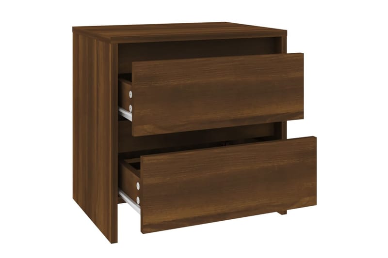 Sängbord brun ek 45x34,5x44,5 cm spånskiva - Brun - Möbler - Bord