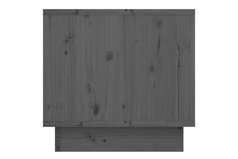 Sängbord grå 35x34x32 cm massiv furu - Grå - Sängbord - Bord