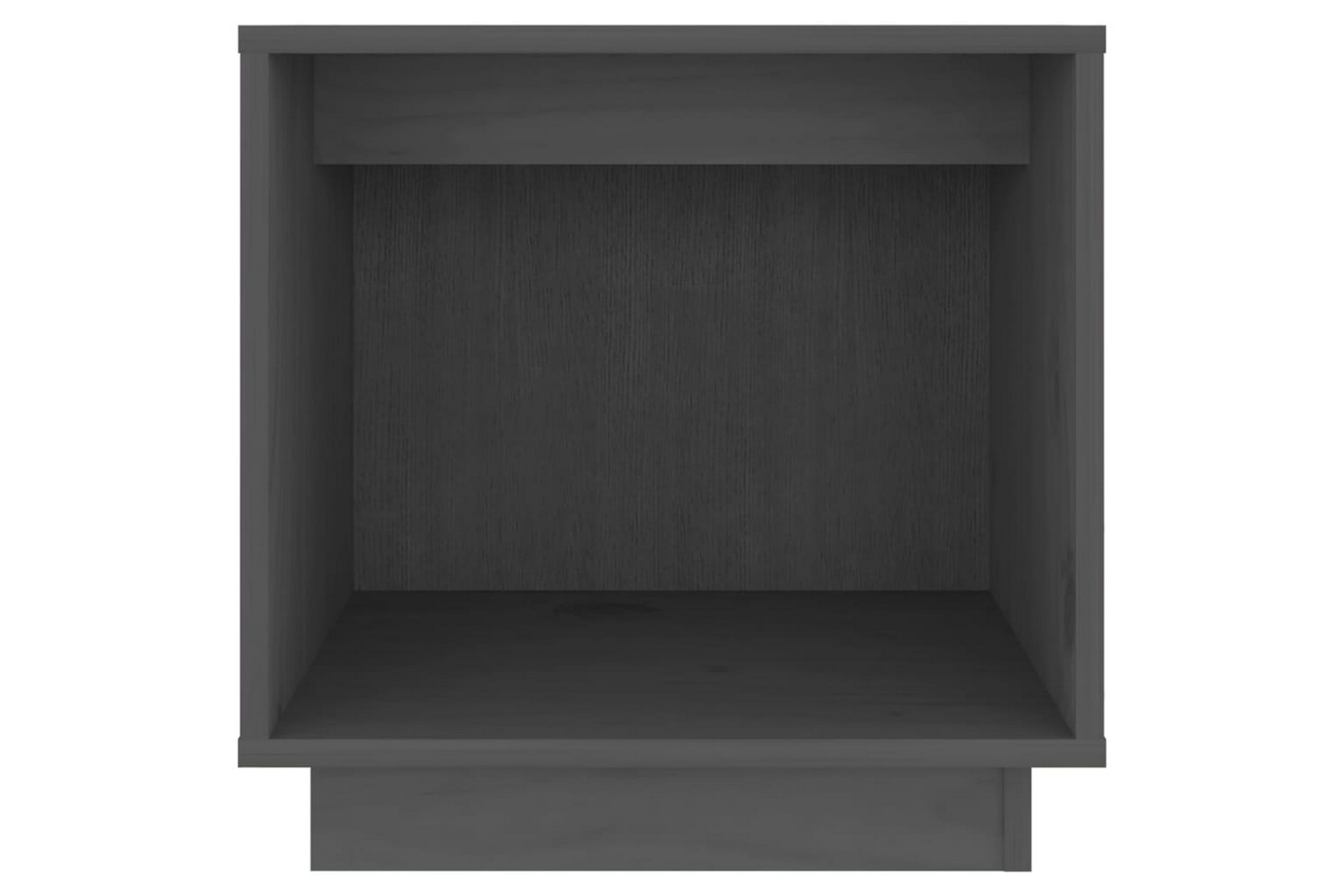 Sängbord grå 40x30x40 cm massiv furu – Grå