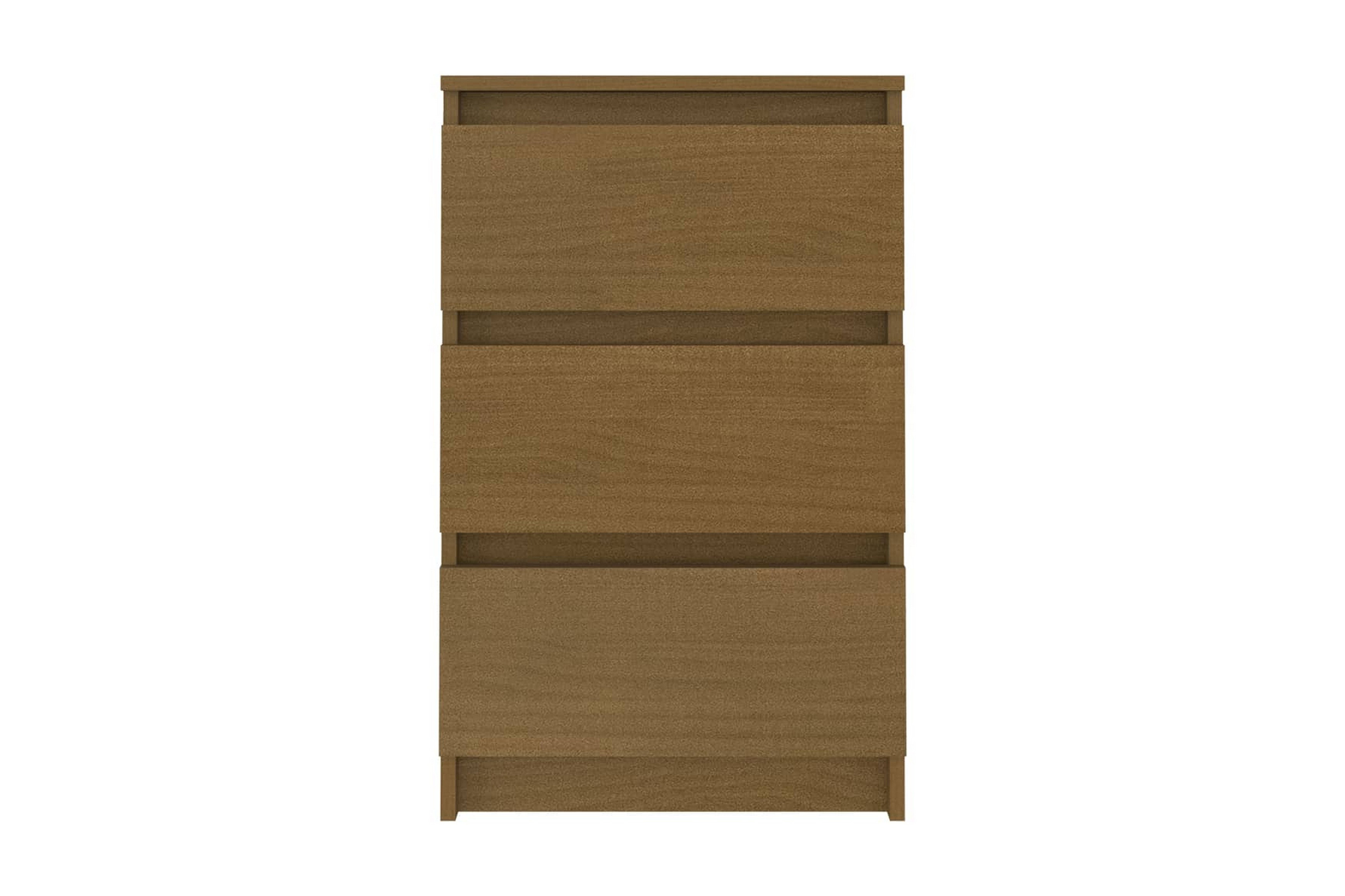 Sängbord honungbrun 40×29,5×64 cm massiv furu – Brun