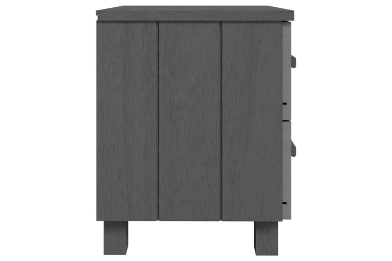 Sängbord mörkgrå 40x35x44,5 cm massiv furu - Grå - Möbler - Bord