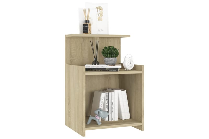 Sängbord sonoma-ek 40x35x60 cm spånskiva - Brun - Möbler - Bord