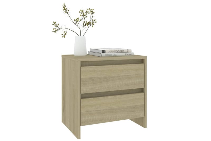 Sängbord sonoma ek 45x34,5x44,5 cm spånskiva - Brun - Sängbord - Bord