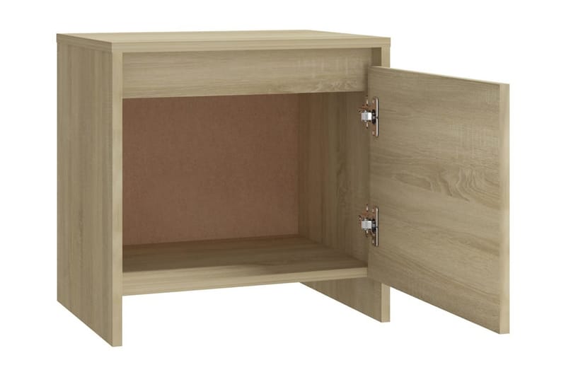 Sängbord sonoma-ek 45x34x44,5 cm spånskiva - Beige - Möbler - Bord