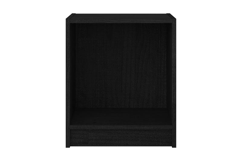 Sängbord svart 35,5x33,5x41,5 cm massiv furu - Svart - Sängbord - Bord