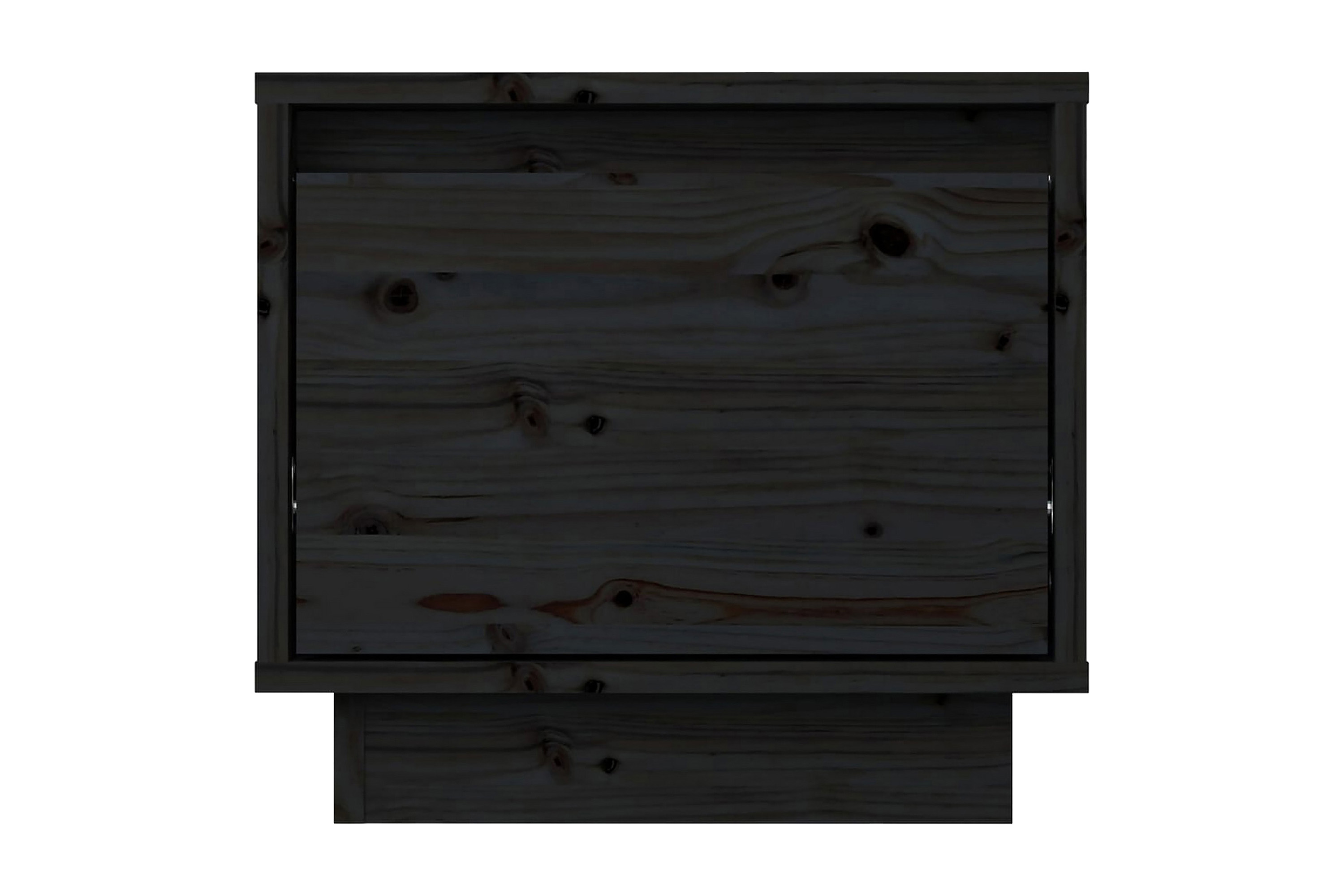 Sängbord svart 35x34x32 cm massiv furu – Svart
