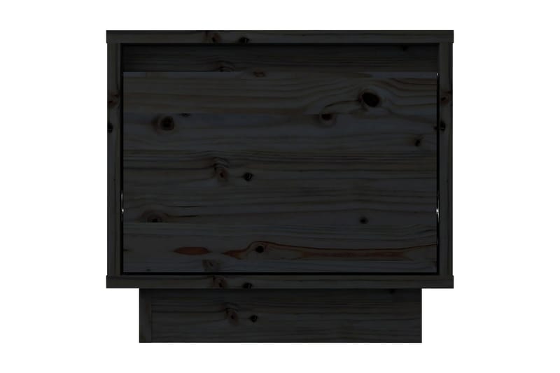 Sängbord svart 35x34x32 cm massiv furu - Svart - Sängbord - Bord