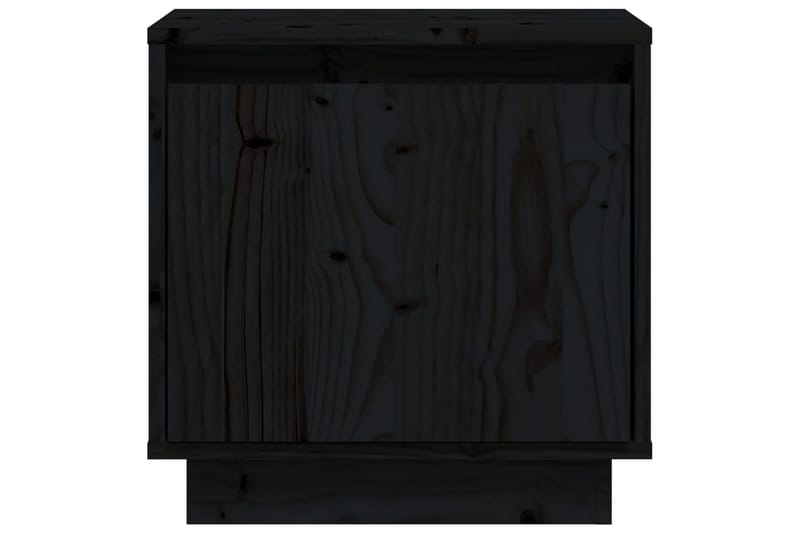 Sängbord svart 40x30x40 cm massiv furu - Svart - Sängbord - Bord