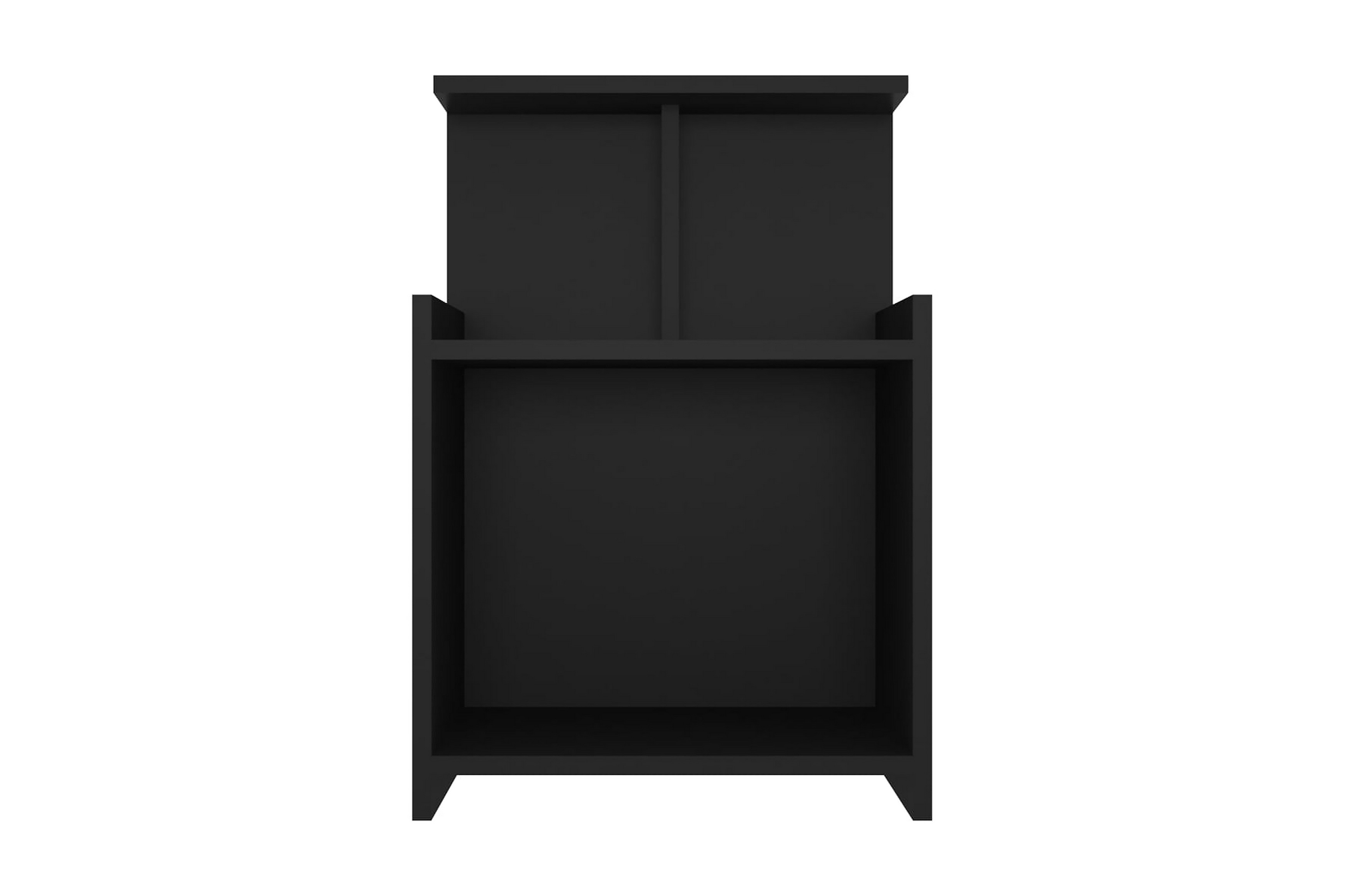 Sängbord svart 40x35x60 cm spånskiva – Svart