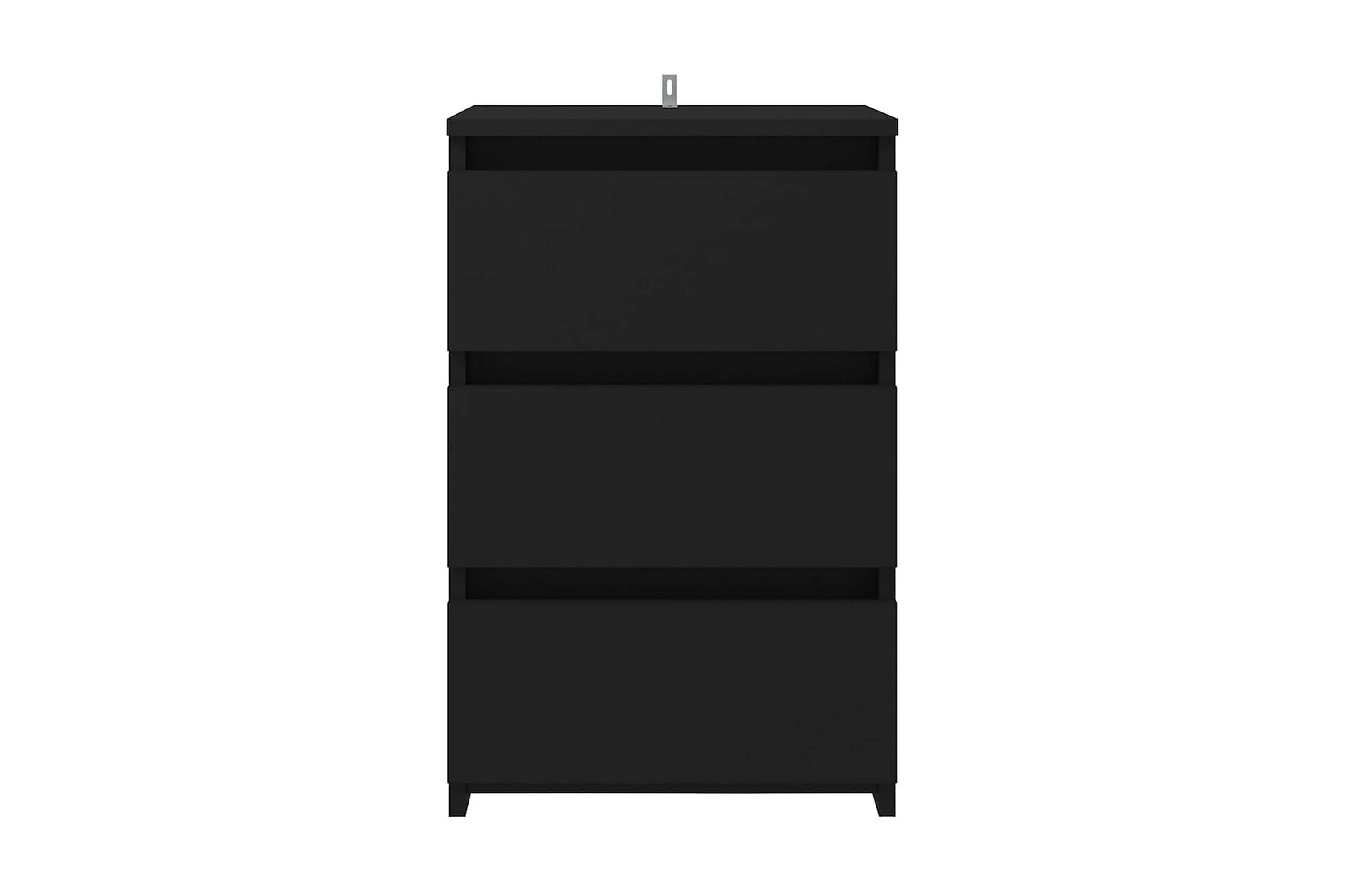 Sängbord svart 40x35x62,5 cm spånskiva – Svart