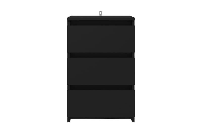 Sängbord svart 40x35x62,5 cm spånskiva - Svart - Sängbord - Bord