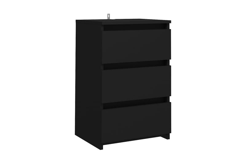 Sängbord svart 40x35x62,5 cm spånskiva - Svart - Möbler - Bord