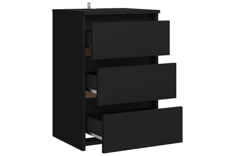 Sängbord svart 40x35x62,5 cm spånskiva - Svart - Möbler - Bord