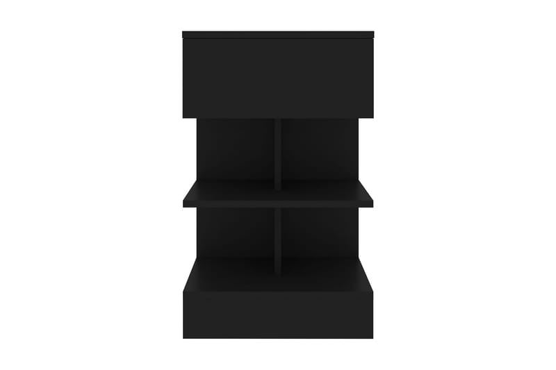 Sängbord svart 40x35x65 cm spånskiva - Svart - Sängbord - Bord