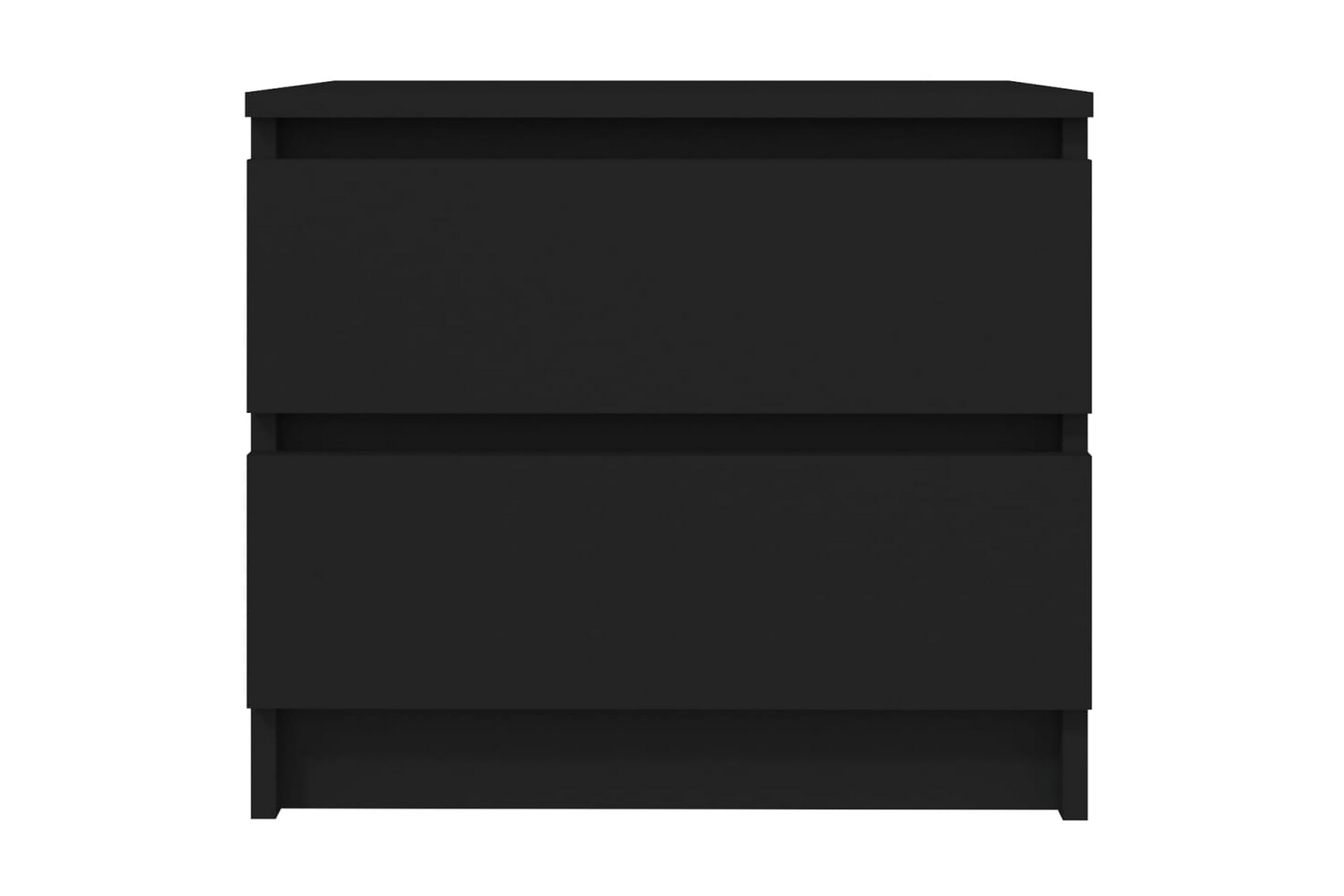 Sängbord svart 50x39x43,5 cm spånskiva – Svart