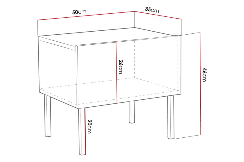 Sängbord - Svart - Möbler - Bord