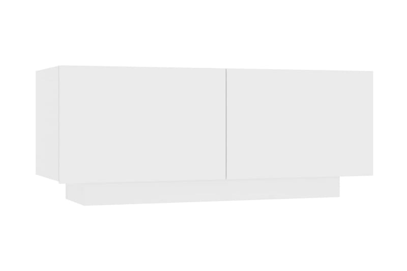 Sängbord vit 100x35x40 cm spånskiva - Vit - Sängbord - Bord