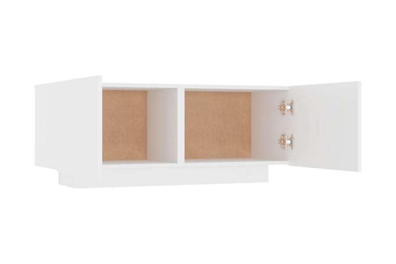 Sängbord vit 100x35x40 cm spånskiva - Vit - Möbler - Bord