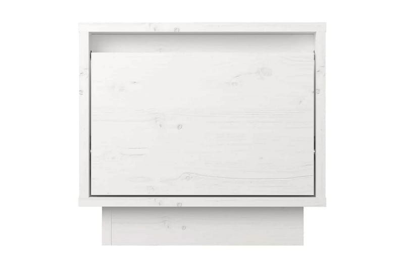 Sängbord vit 35x34x32 cm massiv furu - Vit - Sängbord - Bord