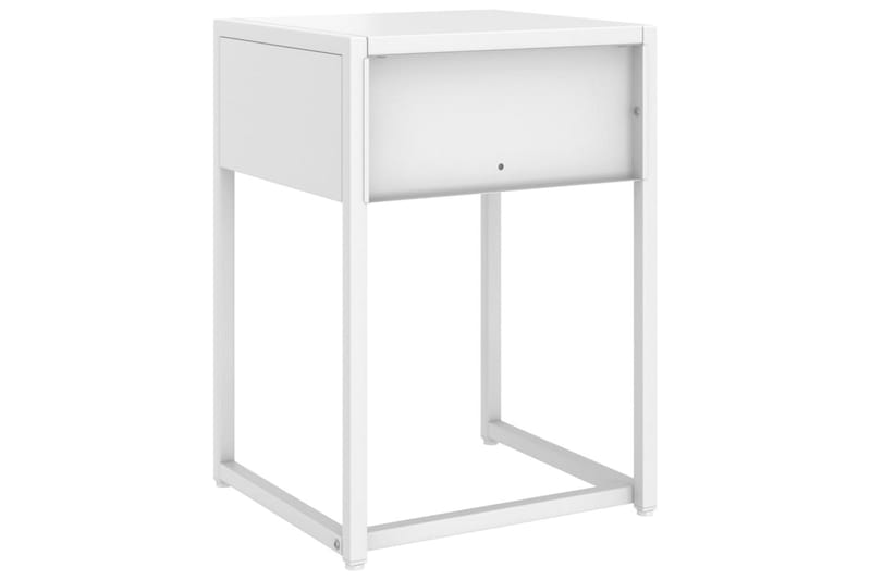 Sängbord vit 35x35x54 cm stål - Vit - Sängbord - Bord