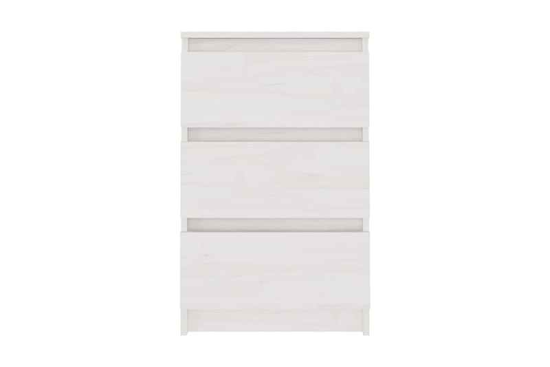 Sängbord vit 40x29,5x64 cm massiv furu - Vit - Sängbord - Bord