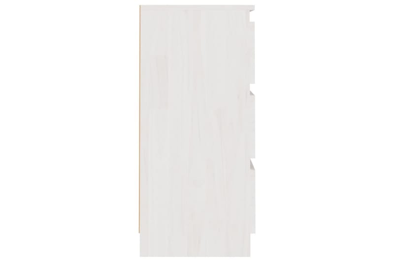 Sängbord vit 40x29,5x64 cm massiv furu - Vit - Sängbord - Bord