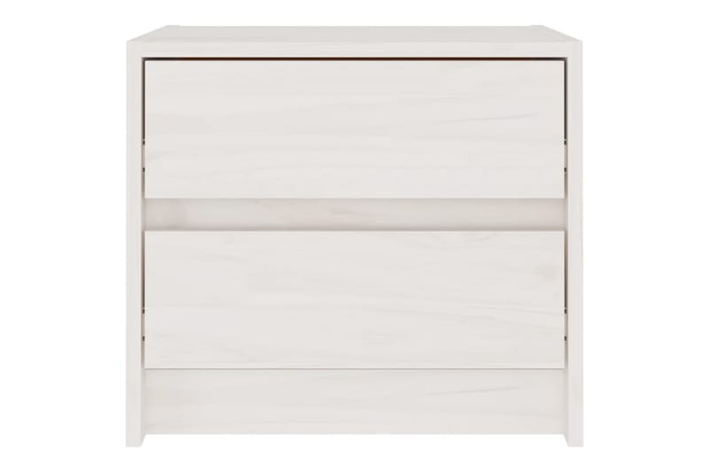Sängbord vit 40x30,5x35,5 cm massiv furu - Vit - Sängbord - Bord