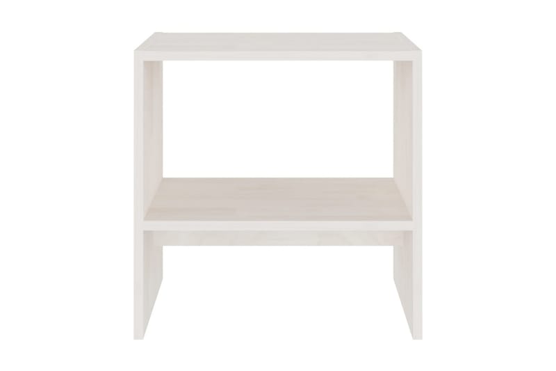 Sängbord vit 40x30,5x40 cm massiv furu - Vit - Sängbord - Bord