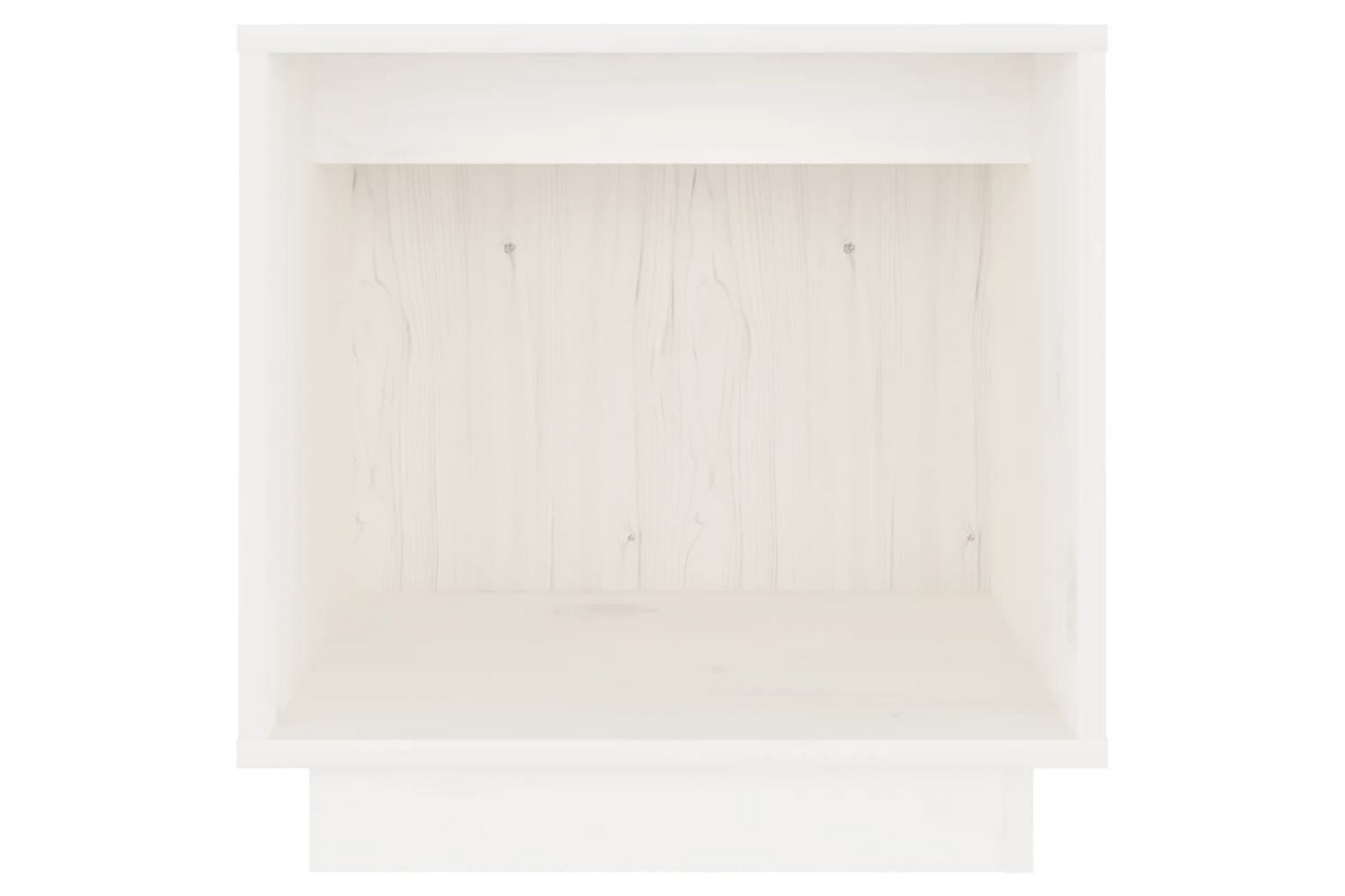 Sängbord vit 40x30x40 cm massiv furu – Vit